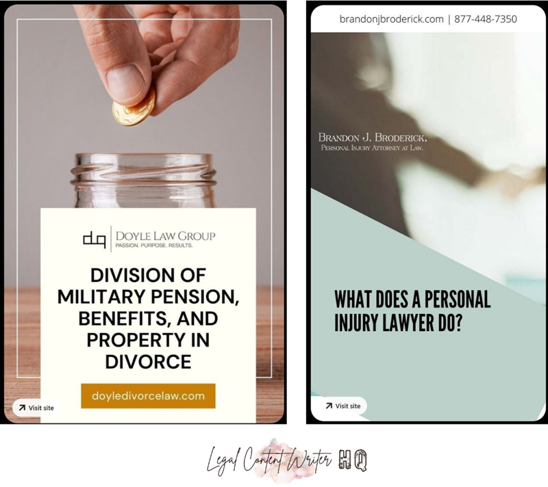 Definitive Guide to Pinterest Marketing for Lawyers - Sample Lawyer Pins