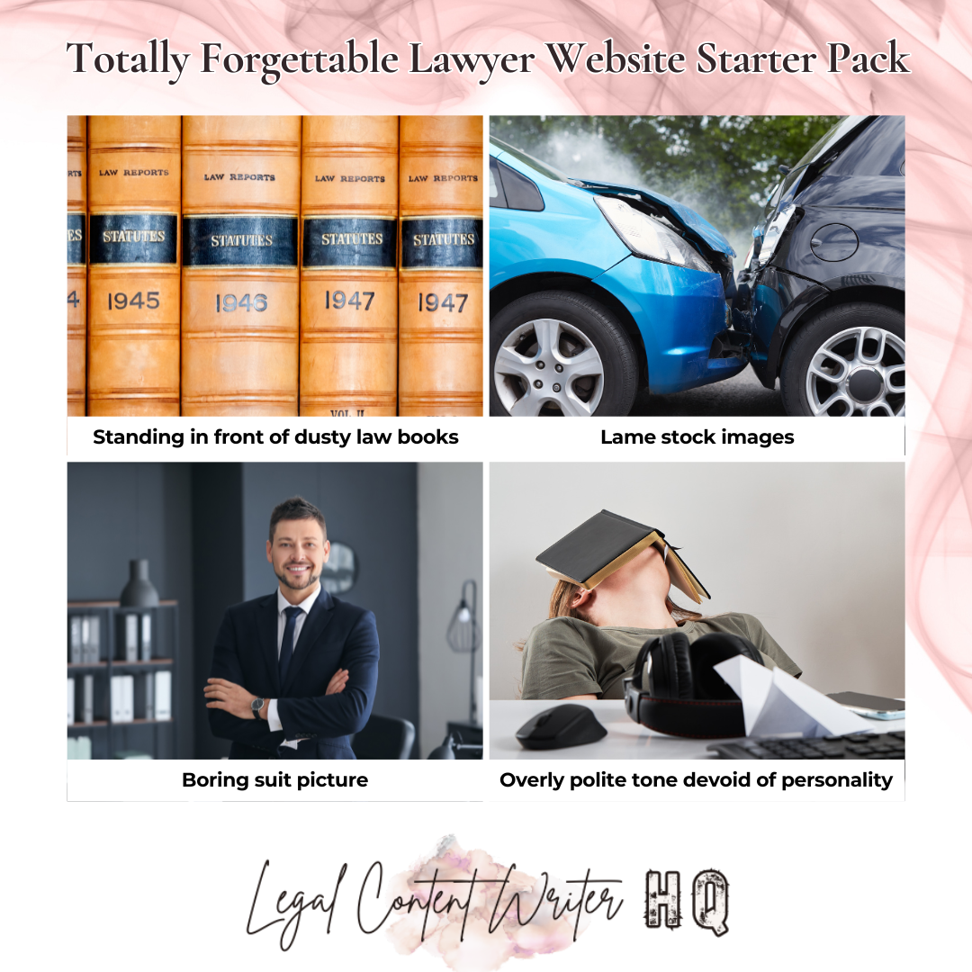 Lawyer Website Starter Pack Meme - Legal Content Writer HQ 1